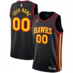 Men's Atlanta Hawks Jordan Brand Black Swingman Custom Jersey - Statement Edition