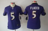 nike women nfl baltimore ravens #5 flacco purple jerseys [nike l