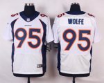 nike denver broncos #95 wolfe white elite jerseys
