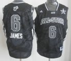 2013 nba all star miami heat #6 lebron james black jerseys