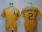 Baseball Jerseys oakland athletics #2 pennington yellow[penningt