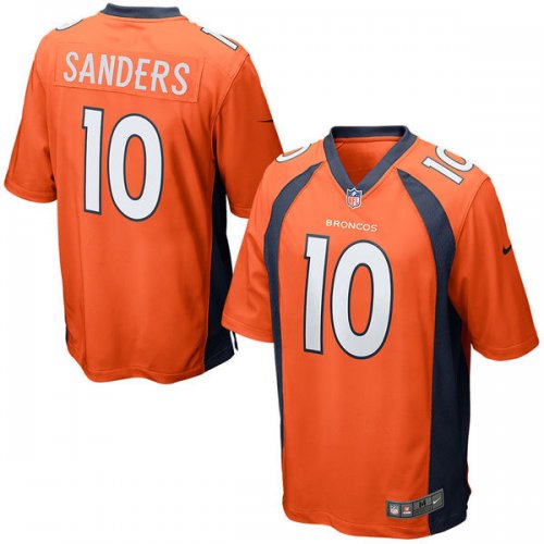 Men\'s NFL Denver Broncos #10 Emmanuel Sanders Nike Orange Game Jersey