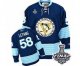 Youth Reebok Pittsburgh Penguins #58 Kris Letang Authentic Navy Blue Third Vintage 2017 Stanley Cup Final NHL Jersey