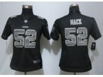 Women Nike Oakland Raiders #52 Mack Black Strobe Jerseys