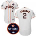 Men mlb houston astros #2 Alex Bregman white majestic flexbase authentic collection With Houston Astros Strong jerseys