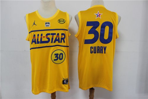 2021 All Star Men Golden State Warriors #30 Stephen Curry Navy Basketball Jersey