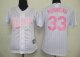 women Baseball Jerseys minnesota twins #33 morneau white[pink st