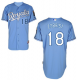 mlb kansas city Royals #18 zobrist lt.blue jerseys