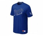 MLB Kansas City Royals Blue Nike Short Sleeve Practice T-Shirt