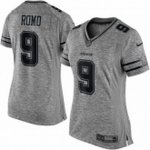 women nike nfl dallas cowboys #9 tony romo gray stitched gridiron jerseys
