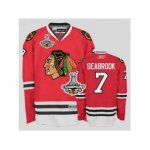 nhl chicago blackhawks #7 seabrook red [2013 stanley cup champio