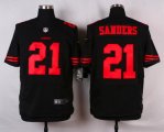 nike san francisco 49ers #21 sanders black elite jerseys [orange