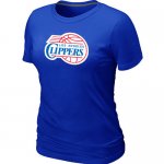 women nba los angeles clippers big & tall primary logo blue T-Sh