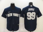 Men's New York Yankees #99 Aaron Judge Navy 2020 Baseball Jerseys