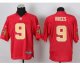 nike nfl new orleans saints #9 brees elite red jerseys