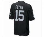 nike nfl oakland raiders #15 flynn black jerseys [game]