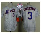 2015 World Series mlb jerseys new york mets #3 granderson white(