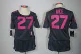 nike women nfl baltimore ravens #27 ray rice dk.grey [breast can