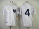 mlb new york yankees #4 lou gehrig white m&n 1939 jerseys