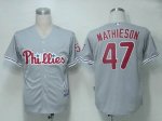Baseball Jerseys philadephia phillies #47 mathieson grey(cool ba