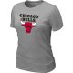 women nba chicago bulls big & tall primary logo L.Grey T-shirt