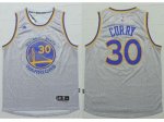 NBA Golden State Warrlors #30 Stephen Curry Grey Fashion Stitche