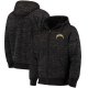 Football Los Angeles Chargers G III Sports By Carl Banks Discovery Sherpa Full Zip Jacket Heathered Black