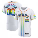 Houston Astros 2023 Pride Authentic White Jersey