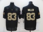 Men Oakland Raiders #83 Darren Waller Olive Gold 2020 Salute To Service Limited Jersey
