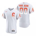 Custom Baseball San Francisco Giants #00 White 2021 City Connect Authentic Jersey