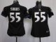 nike women nfl baltimore ravens #55 suggs black jerseys