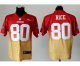 nike nfl san francisco 49ers #80 jerry rice red-yellow [elite dr