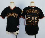 mlb jerseys san francisco giants #28 Buster Posey Black Stitched
