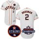 Men mlb houston astros #2 Alex Bregman white majestic flexbase authentic collection 2017 World Series Champions And Houston Astros Strong Patch jerseys