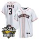 Men's Houston Astros #3 Jeremy Pena White Stitched World Series Cool Base Limited Jersey