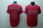 Baseball Jerseys los angeles angels #8 morales red(cool base)
