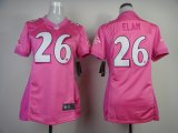 nike women nfl baltimore ravens #26 elam pink [nike love]
