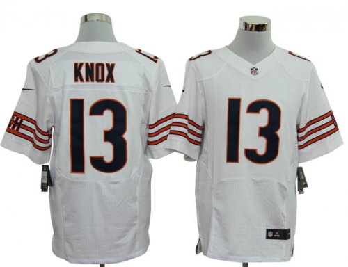 nike nfl chicago bears #13 knox elite white jerseys