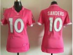 women nike denver broncos #10 emmanuel sanders pink jerseys 2015