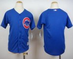 youth mlb chicago cubs blank blue majestic cool base jerseys
