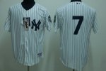 Baseball Jerseys new york yankees #7 mantle white(2009 logo)