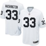 Men's Oakland Raiders #33 DeAndre Washington White Game Nike NFL Jerseys