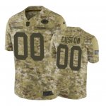 Green Bay Packers #00 2018 Salute to Service Custom Jersey Camo -Nike Limited