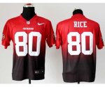 nike nfl san francisco 49ers #80 jerry rice red-grey [elite drif