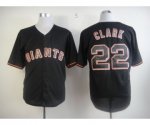mlb san francisco giants #22 clark black jerseys [fashion]
