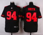 nike san francisco 49ers #94 smith black elite jerseys [oranger