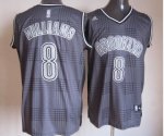 nba new jersey nets #8 williams grey jerseys [2012 limited]