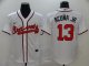 Men's Atlanta Braves #13 Ronald Acuna Jr. White 2020 Stitched Baseball Jersey