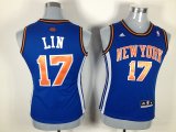 women nba new york knicks #17 jeremy lin blue cheap jerseys
