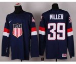 nhl team usa olympic #39 miller blue jerseys [2014 winter olympi